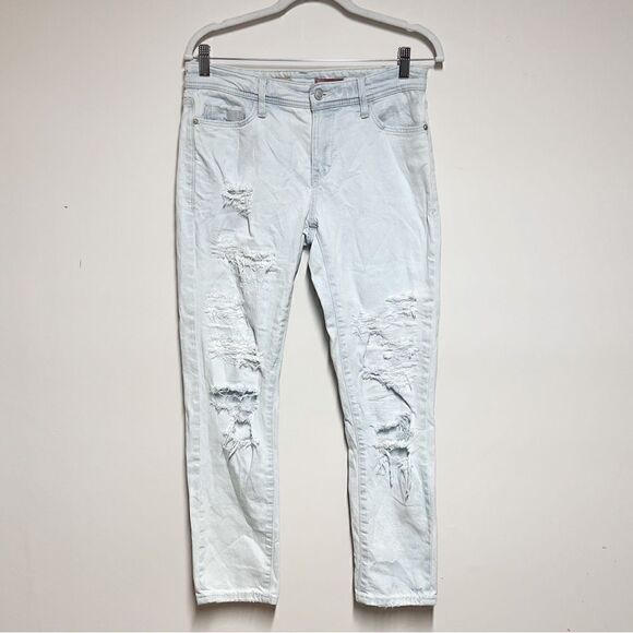Anthropologie Pilcro Mid-Rise Slim Boyfriend Jeans Distressed Sz 26 - Picture 6 of 12